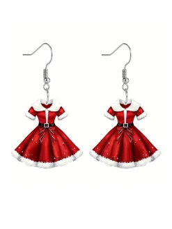 Outlet Retro Stage Acrylic Princess Dress Pendant Earrings