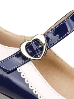 Discount Retro Stage Ankle Strap Chunky Heels Mary Jane Shoes
