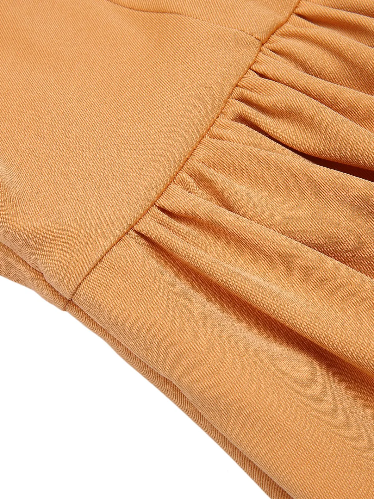 Outlet Retro Stage 1950s Bandeau Umbrella Dress Apricot Yellow