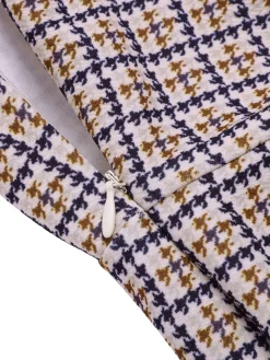 Fashion Retro Stage 1960s Knitted Straps Pencil Dress Beige