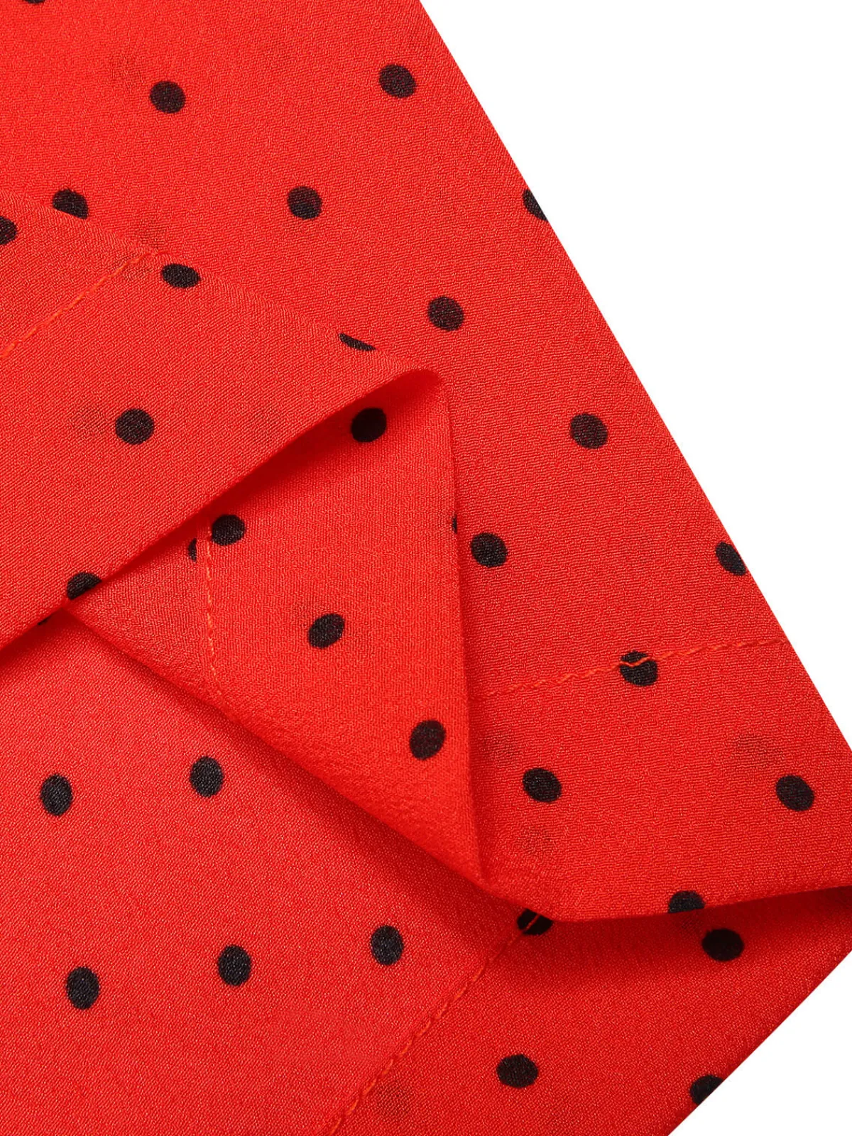 Hot Retro Stage 1930s Polka Dot Patchwork Jumpsuit Black & Red