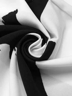 Sale Retro Stage 1940s V-Neck Bohemian Jumpsuit Black & White