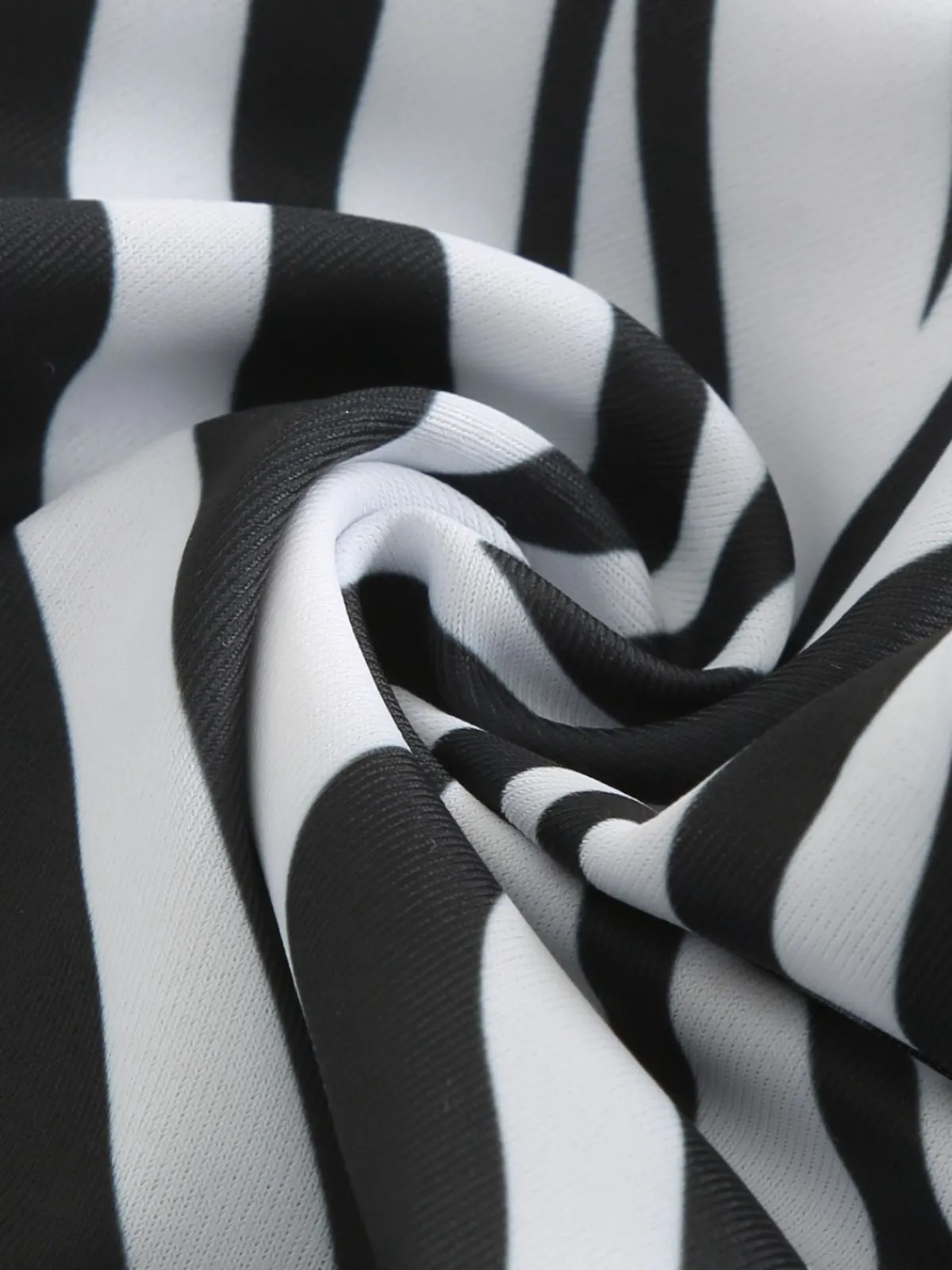 Outlet Retro Stage 1950s Zebra Stripes Starfish Bikini Set Black & White