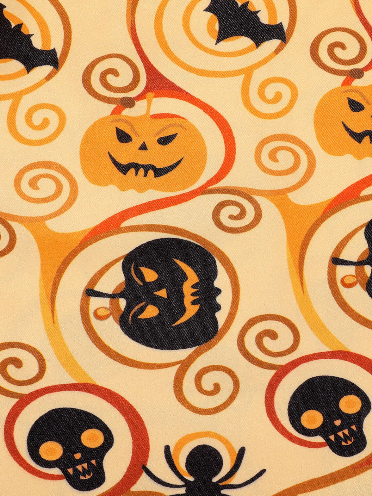 Clearance Retro Stage 1950s Pumpkin Bat Spider Dress Black & Yellow