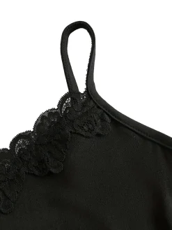 Clearance Retro Stage Halloween Cross Rhinestone Camisole Black
