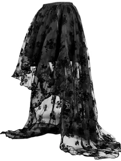 Sale Retro Stage Halloween Steampunk Hilo Skirt Black