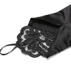 New Retro Stage Black 1920s Fingerless Lace Gloves