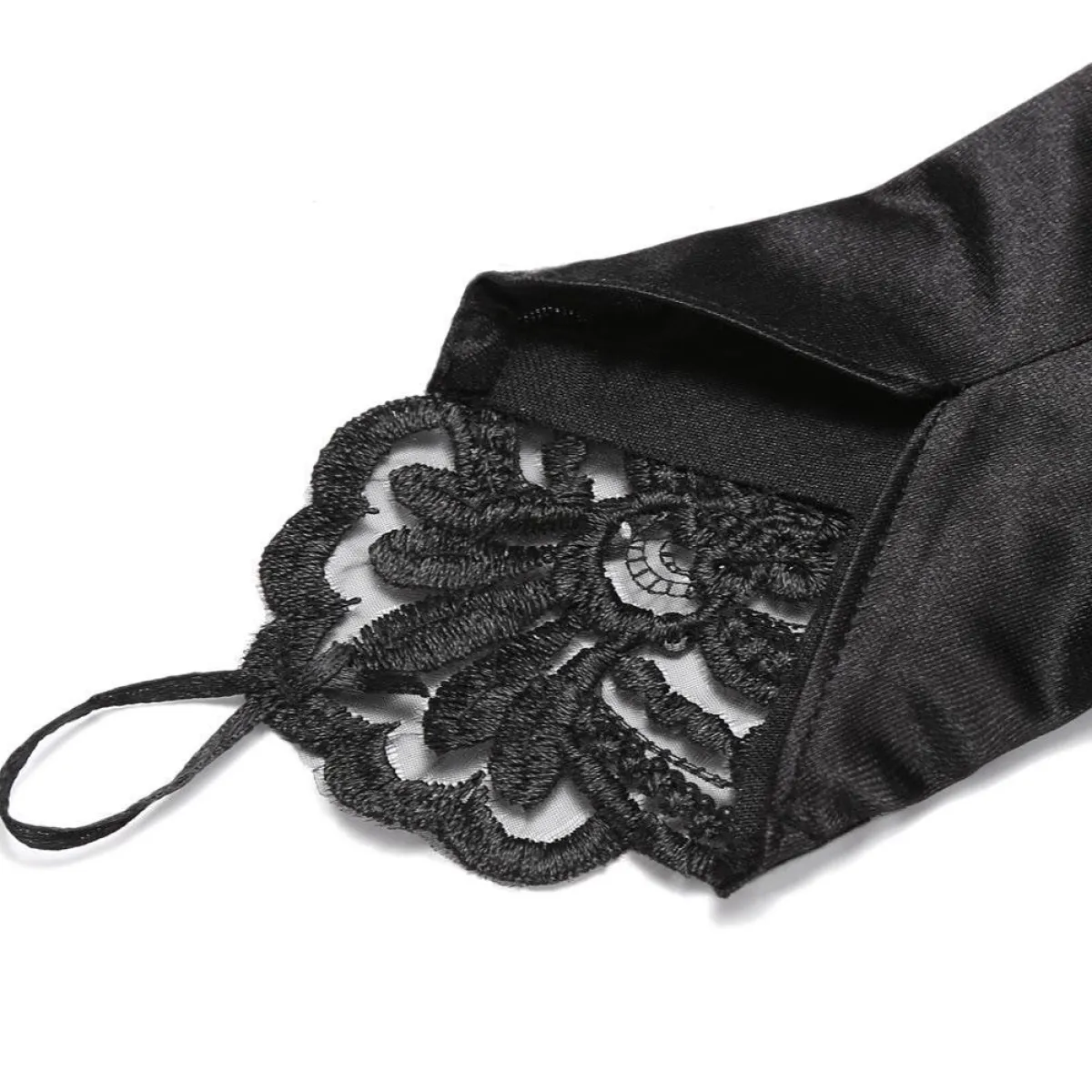 New Retro Stage Black 1920s Fingerless Lace Gloves