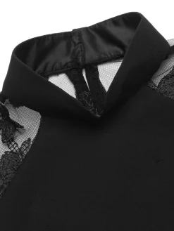 Sale Retro Stage 1960s Butterfly Backless Pencil Dress Black