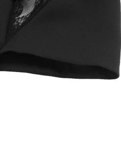 Sale Retro Stage 1960s Butterfly Backless Pencil Dress Black