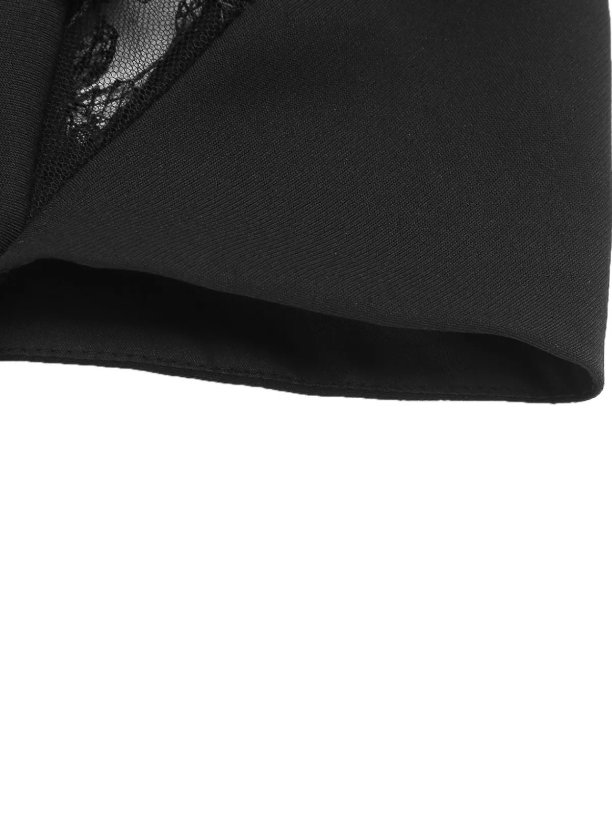 Sale Retro Stage 1960s Butterfly Backless Pencil Dress Black