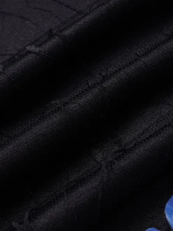 Outlet Retro Stage 1930s Butterfly Mesh Strap Dress Black