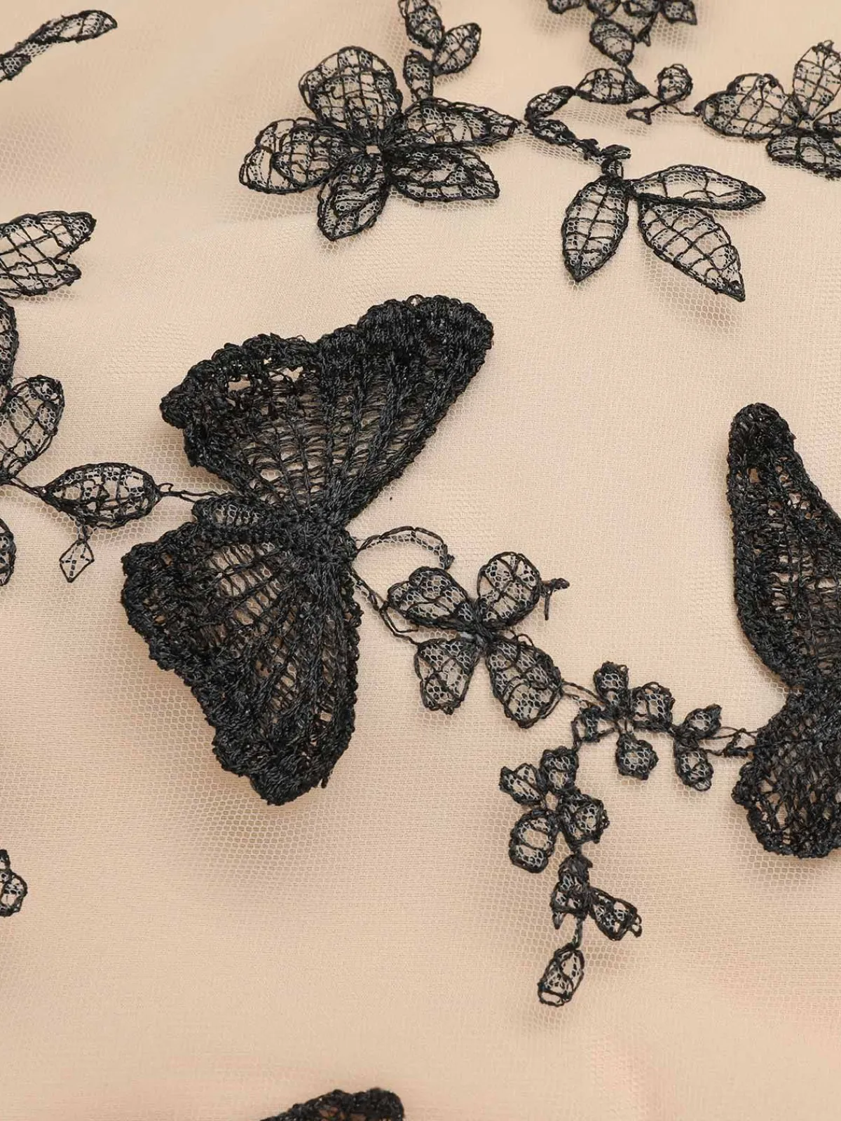 Online Retro Stage Black 1950s Butterfly Patchwork Vintage Dress