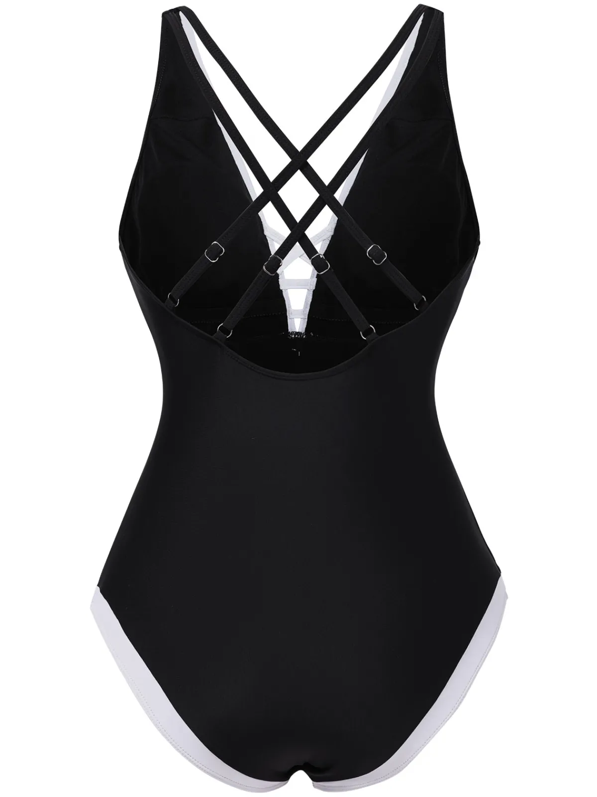 Sale Retro Stage 1950s 3D Flower Patchwork One-Piece Swimsuit Black