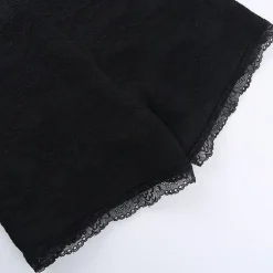 Clearance Retro Stage 1960s Floral Lace Bandeau Romper Black