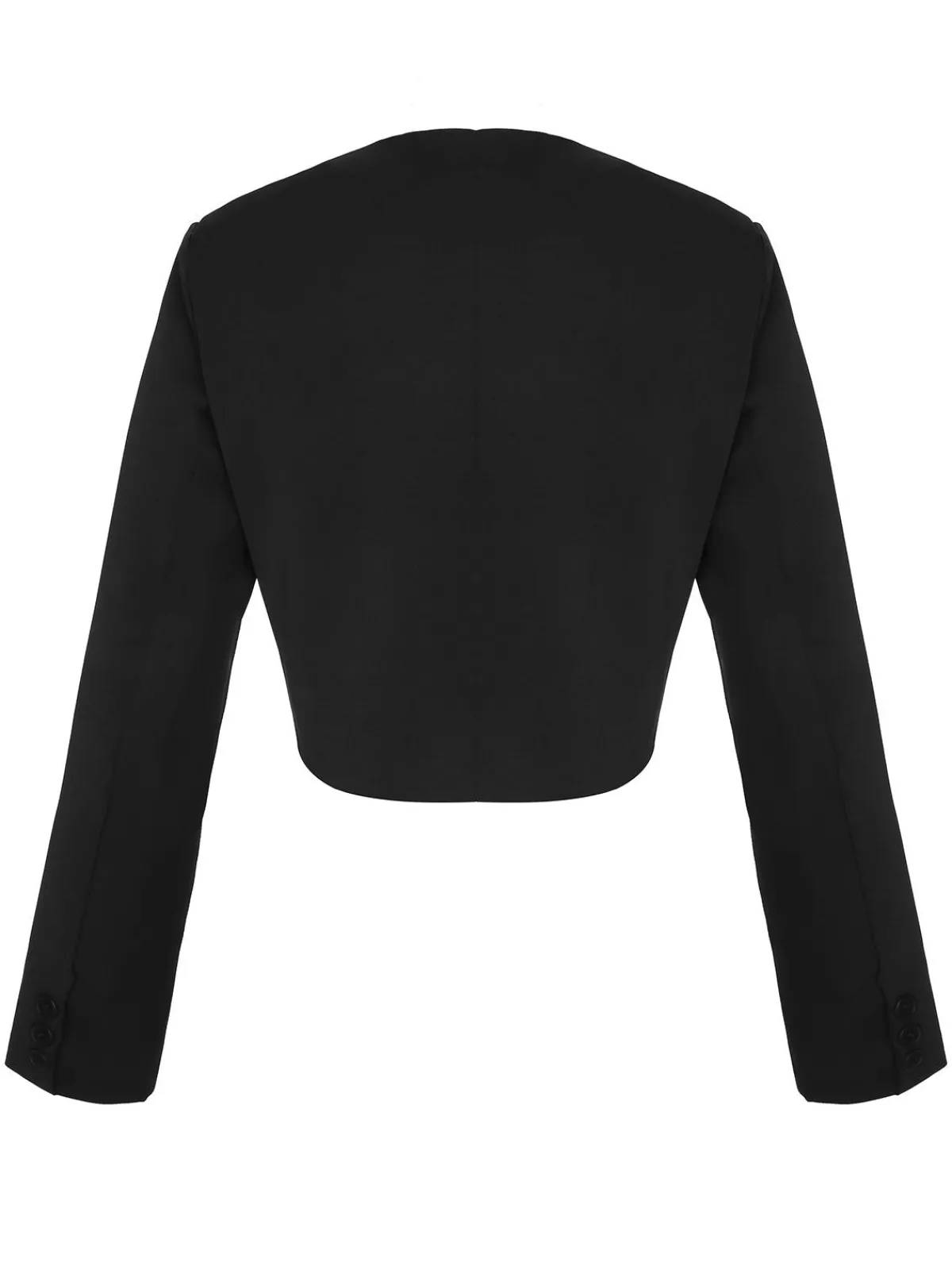New Retro Stage 1950s Fragrant Short Button Jacket Black