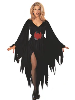 Best Retro Stage Black 1950s Halloween Bat Irregular Hem Dress