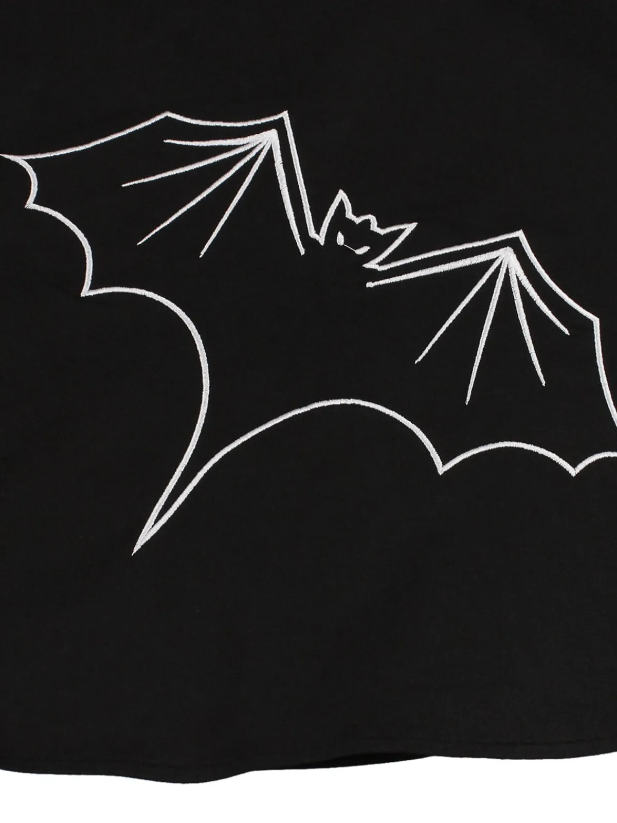 New Retro Stage 1950s Halloween Bat Lace-Up Dress Black