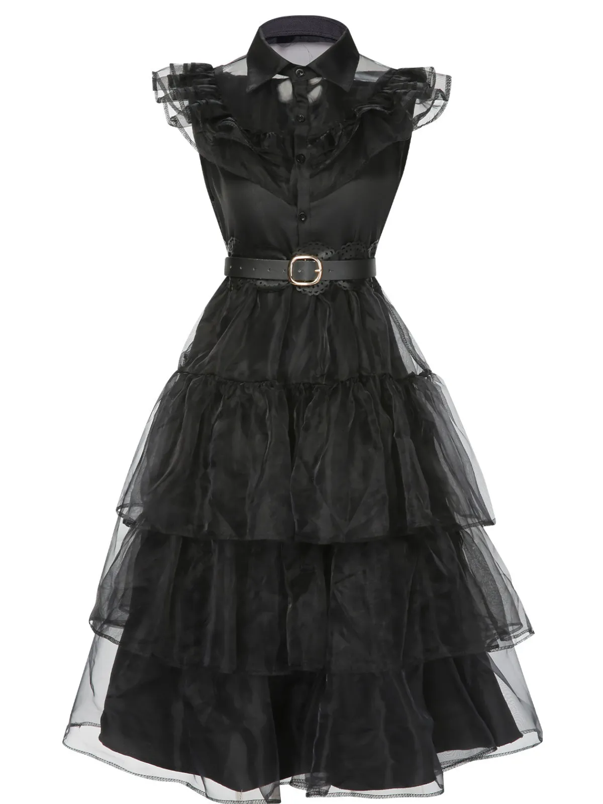 Hot Retro Stage Black 1950s Halloween Lace Belt Dress