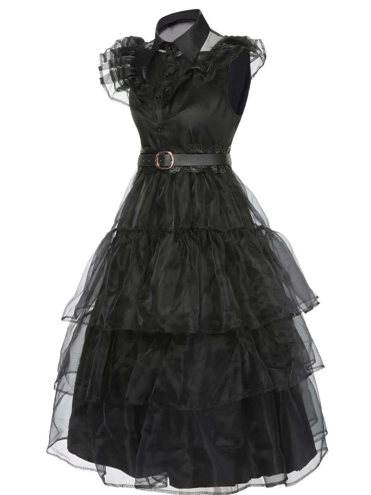 Hot Retro Stage Black 1950s Halloween Lace Belt Dress