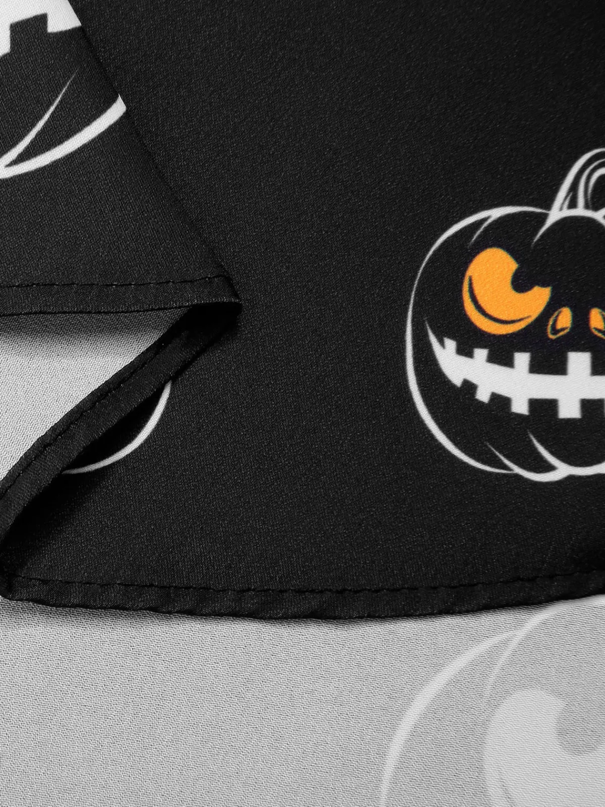 Clearance Retro Stage Black 1950s Halloween Pumpkin Bat Halter Dress Black & Orange