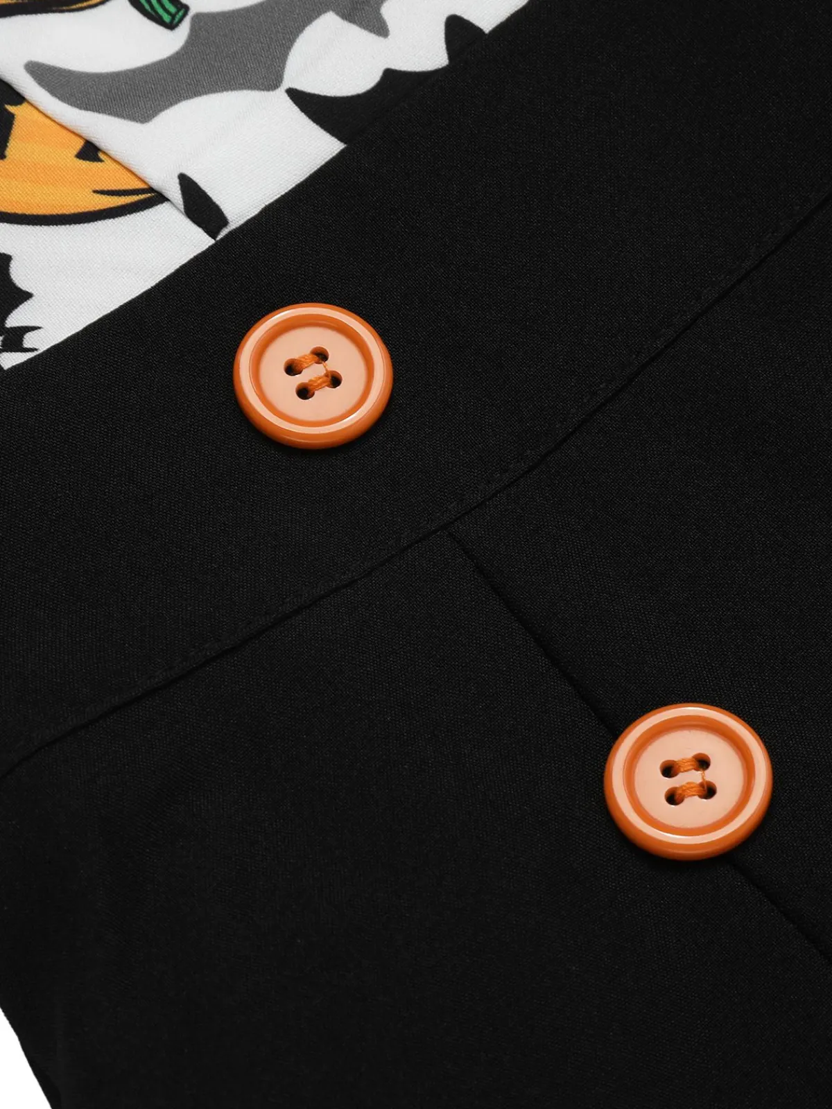 Hot Retro Stage 1950s Halloween Pumpkin Halter Romper Black