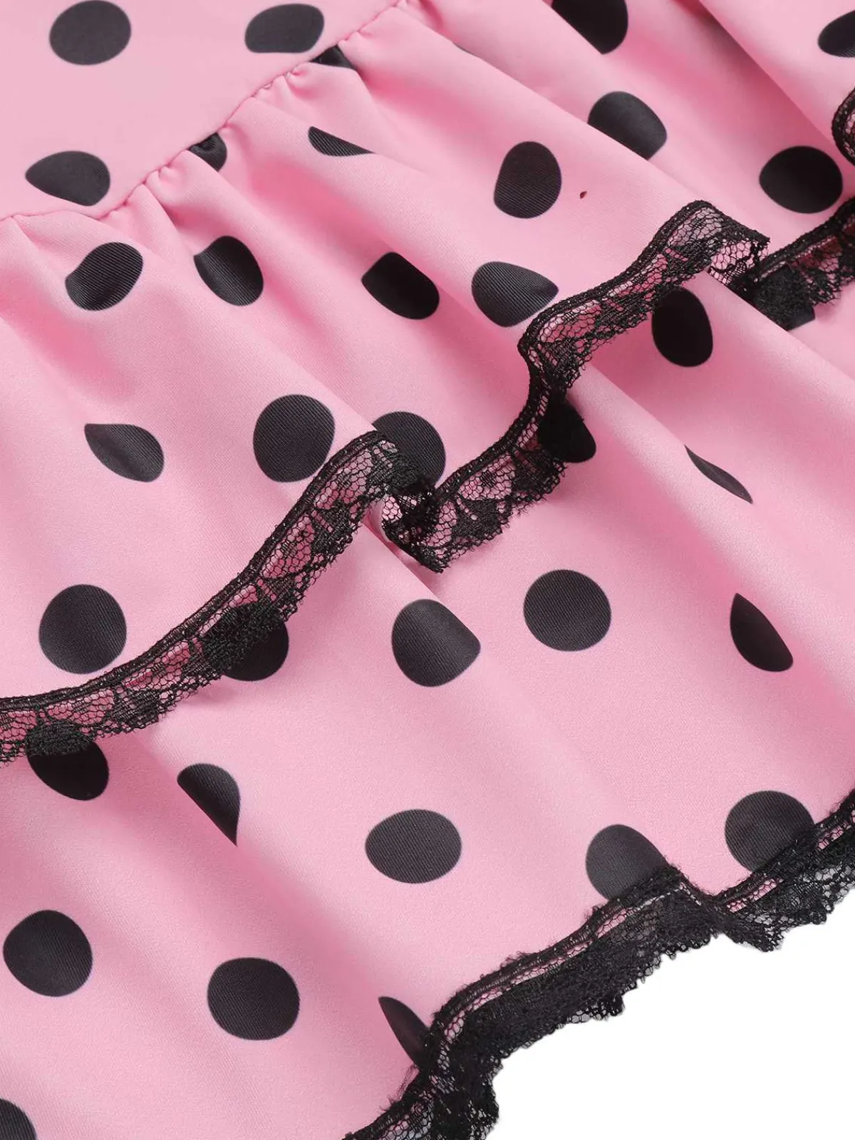 Hot Retro Stage Black 1940s Halter Polka Dots Bow One-Piece Swimsuit