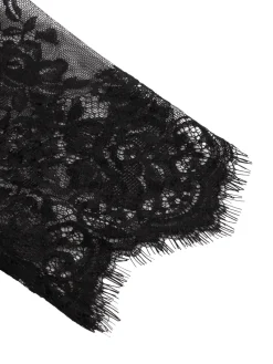 Outlet Retro Stage 1950s Lace A-Line Dress Black