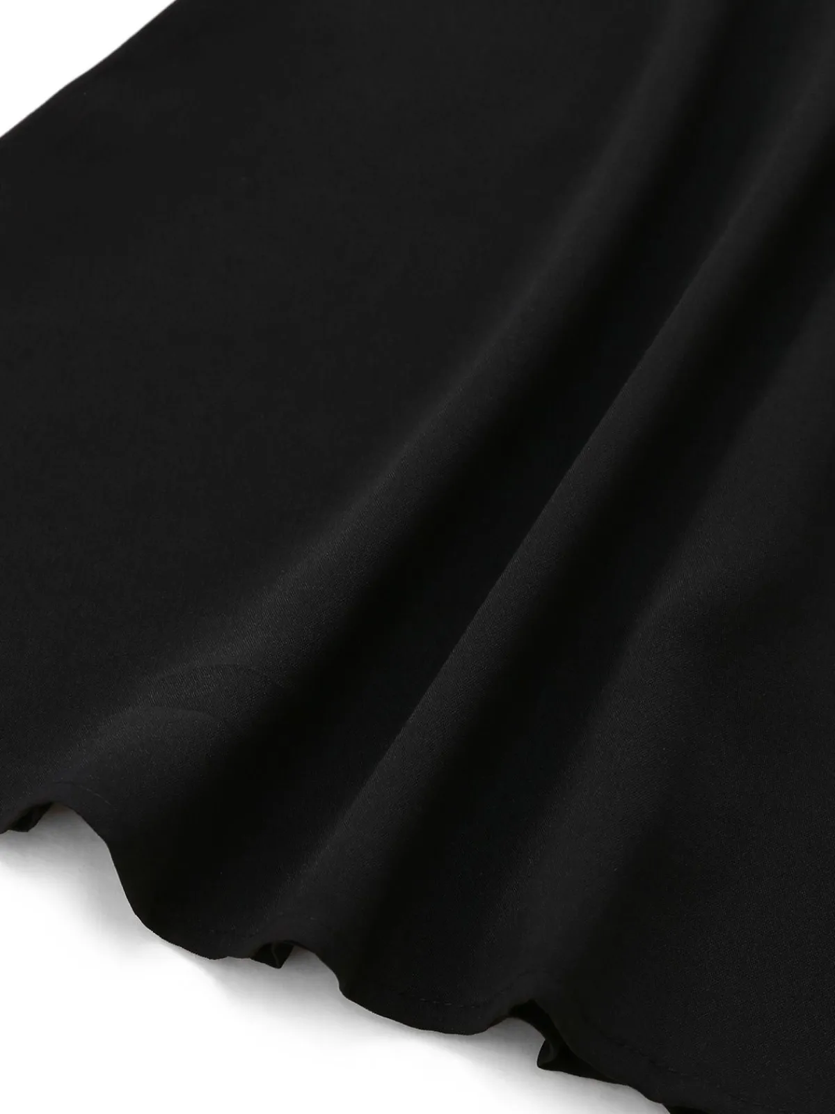 Hot Retro Stage 1960s Lace Collar Puff Sleeve Dress Black