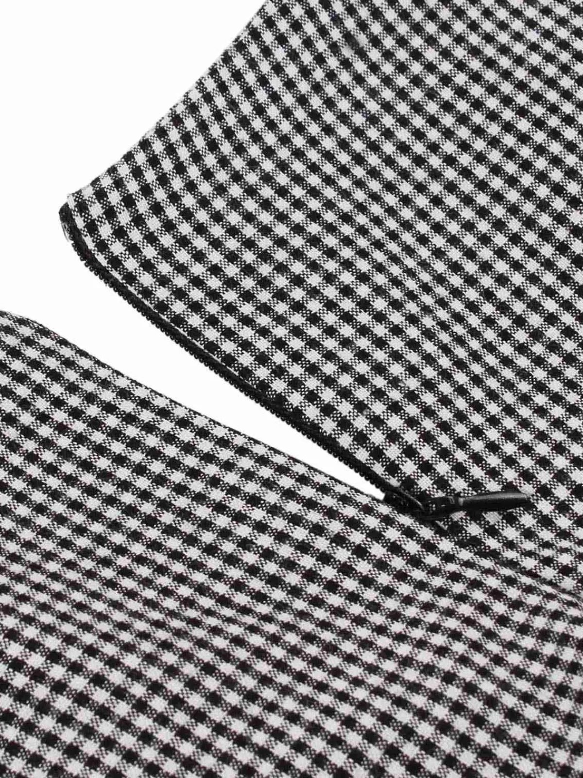 Fashion Retro Stage 1960s Lapel Shepherd Check Patchwork Dress Black