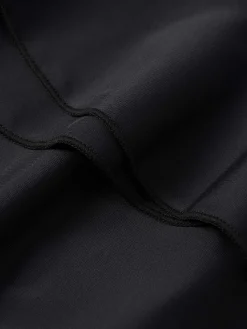 Outlet Retro Stage 1940s Layered Hem Halter Swimdress Black
