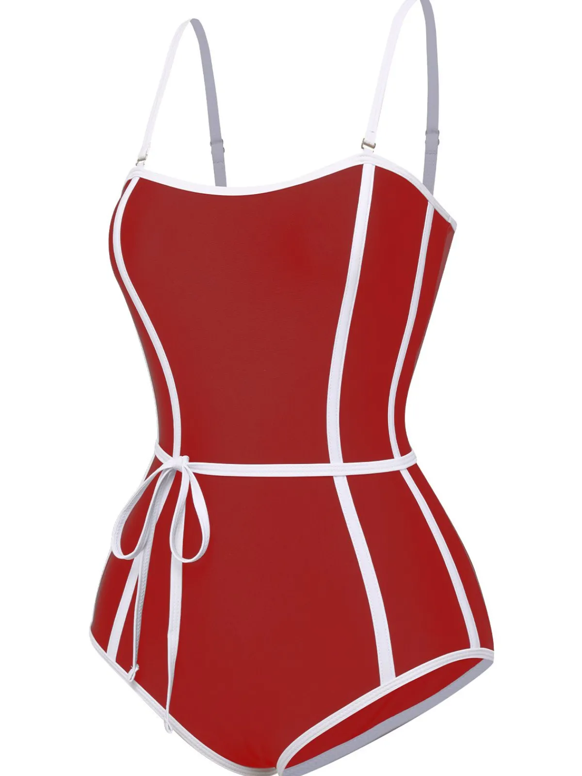 Online Retro Stage Black 1960s Lined Sling One-Piece Swimsuit