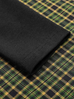 New Retro Stage Black 1950s Plaid Knitting Dress