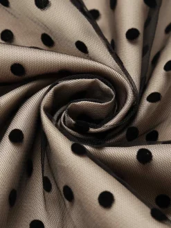 Sale Retro Stage Black 1950s Polka Dot Swing Vintage Dress
