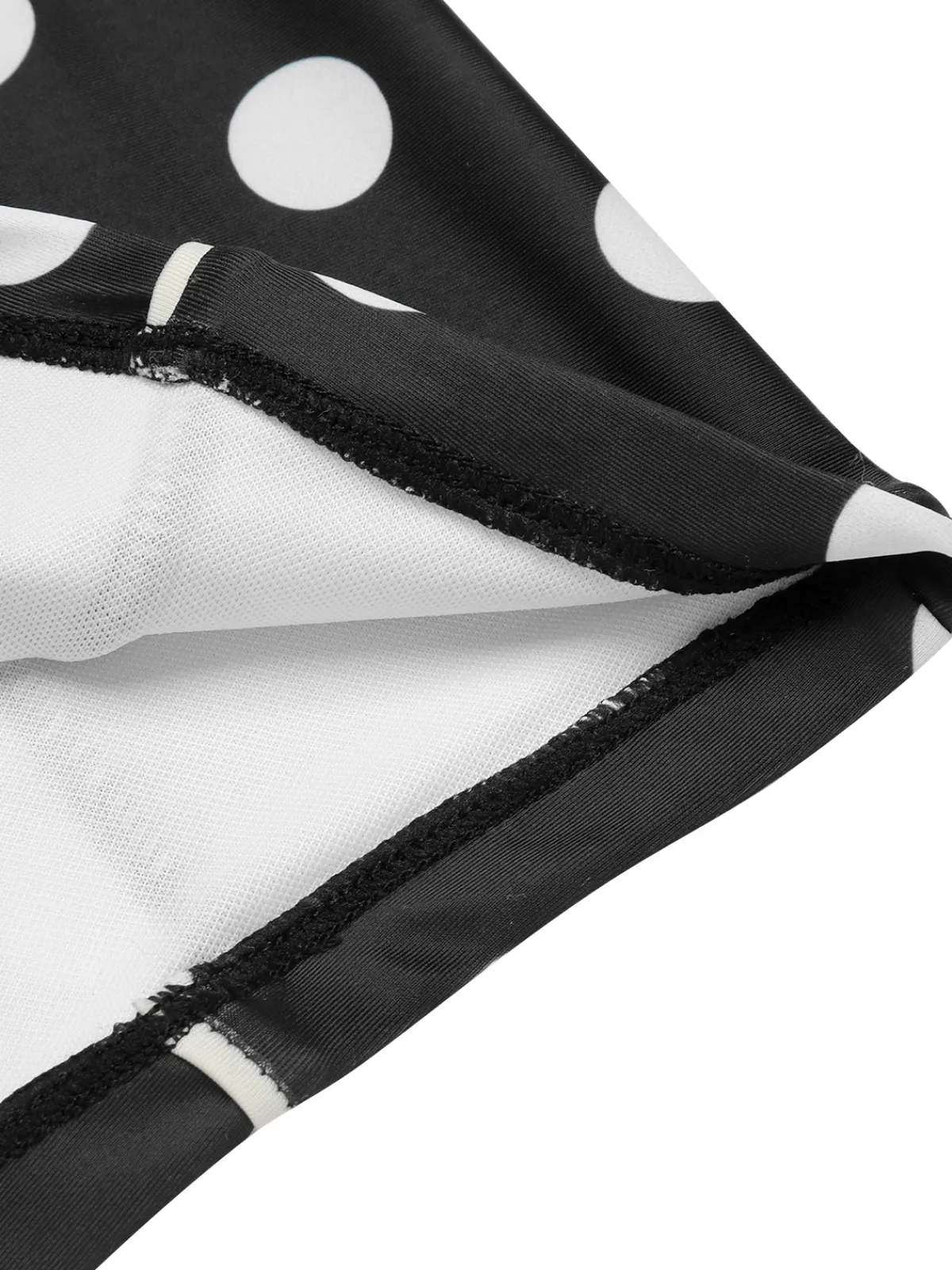 Best Retro Stage 1950s Polka Dots Halter Swimsuit Black