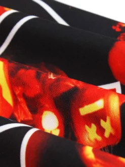 Online Retro Stage 1950s Pumpkin Halloween Swing Dress & Bolero Jacket Black