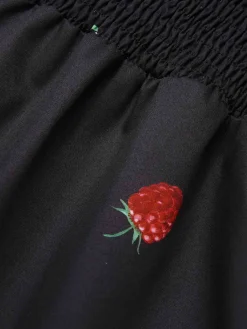 Outlet Retro Stage 1950s Raspberry Puff Sleeves Romper Black
