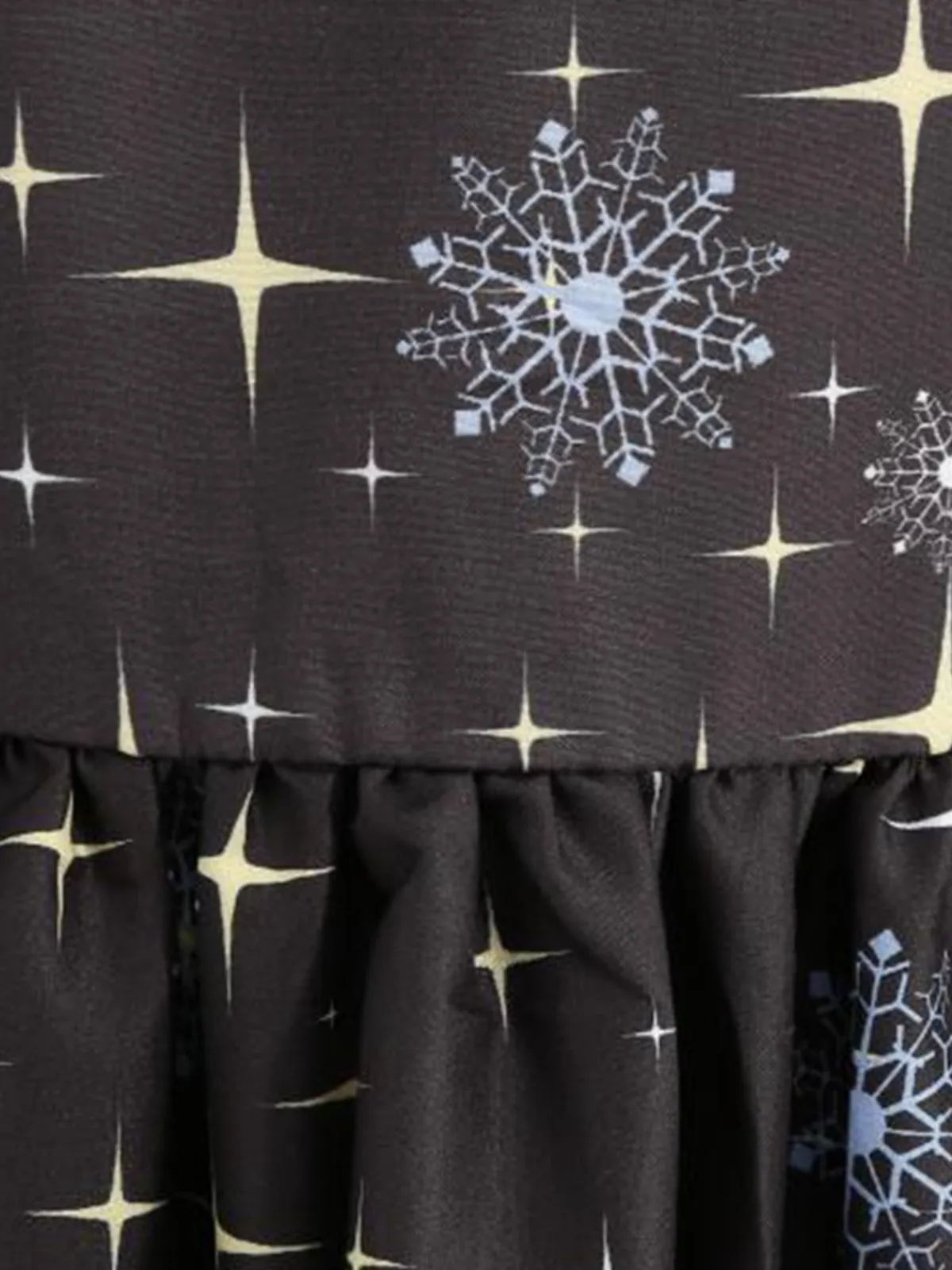 Clearance Retro Stage 1950s Santa Claus Lace Patchwork Dress Black