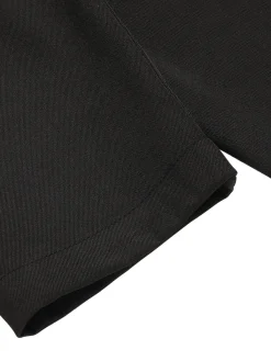Hot Retro Stage 1960s Solid Boat Neck Wrap Dress Black
