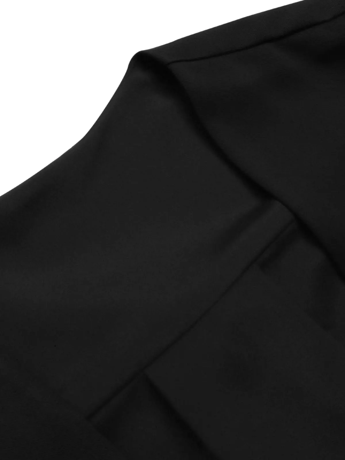 New Retro Stage 1950s Solid Bow Short Jacket Black