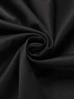 Sale Retro Stage 1950s Solid Elastic Waist Pleated Skirt Black