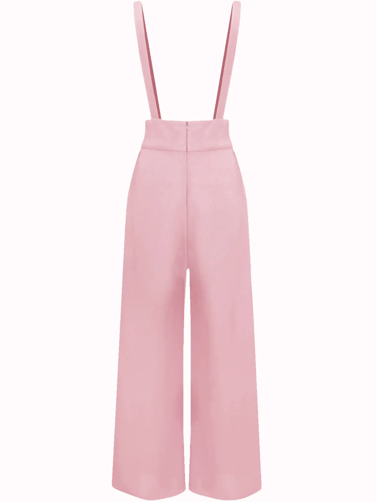 Discount Retro Stage Black 1930s Solid Suspender Pants