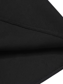 Hot Retro Stage 1950s Solid Umbrella Skirt with Belt Black