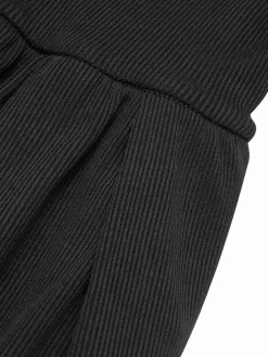 Clearance Retro Stage 1950s Solid V-Neck Spaghetti Straps Romper Black