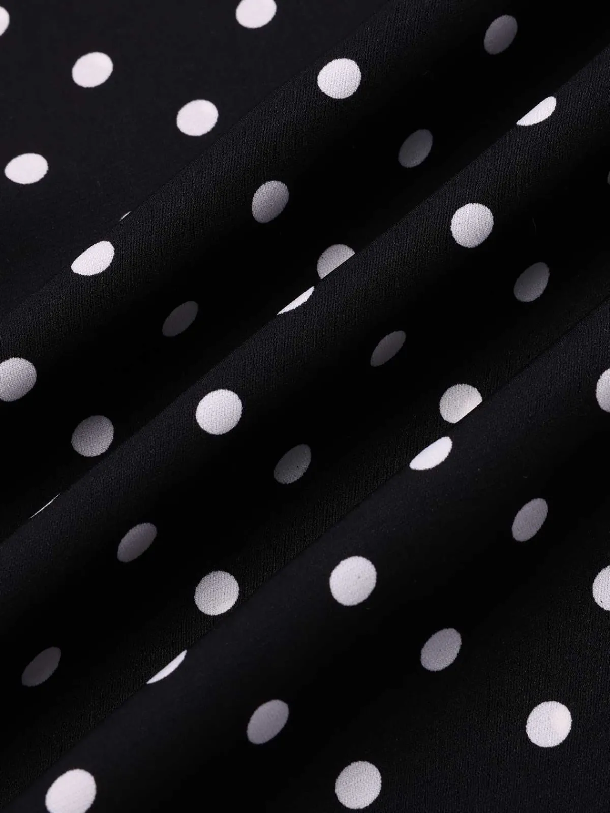 Sale Retro Stage 1930s Spaghetti Strap Polka Dots Mermaid Dress Black