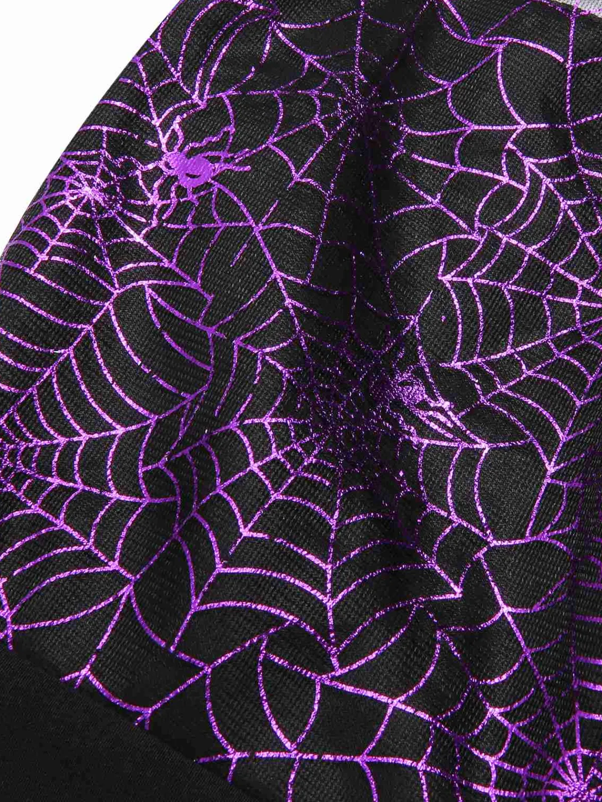 New Retro Stage 1950s Spiderweb Laser Mesh Halter Romper Black