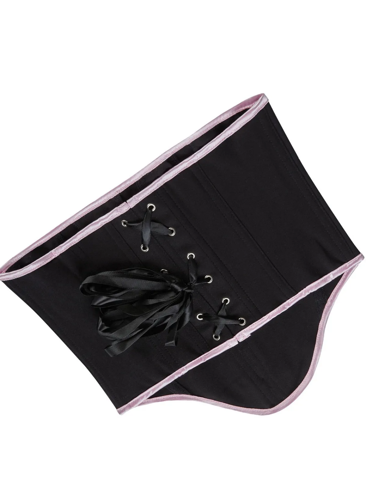 Best Retro Stage 1980s Steampunk Bowknots Bandeau Corset Black
