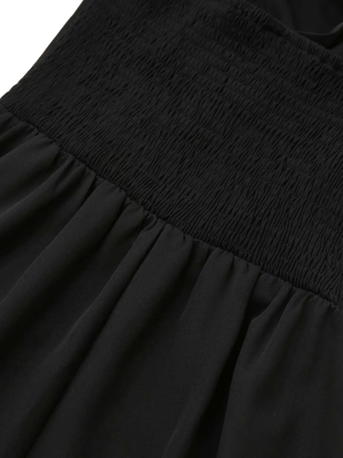 Best Retro Stage 1950s Strap 3D Daisy Solid Dress Black