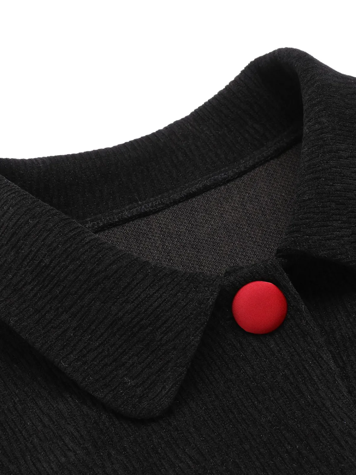 Discount Retro Stage 1950s Textured Knitted Crop Jacket Black