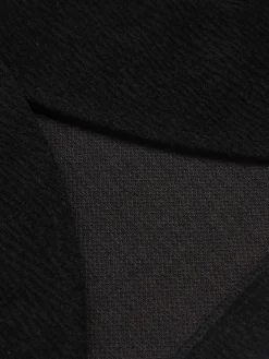 Discount Retro Stage 1950s Textured Knitted Crop Jacket Black
